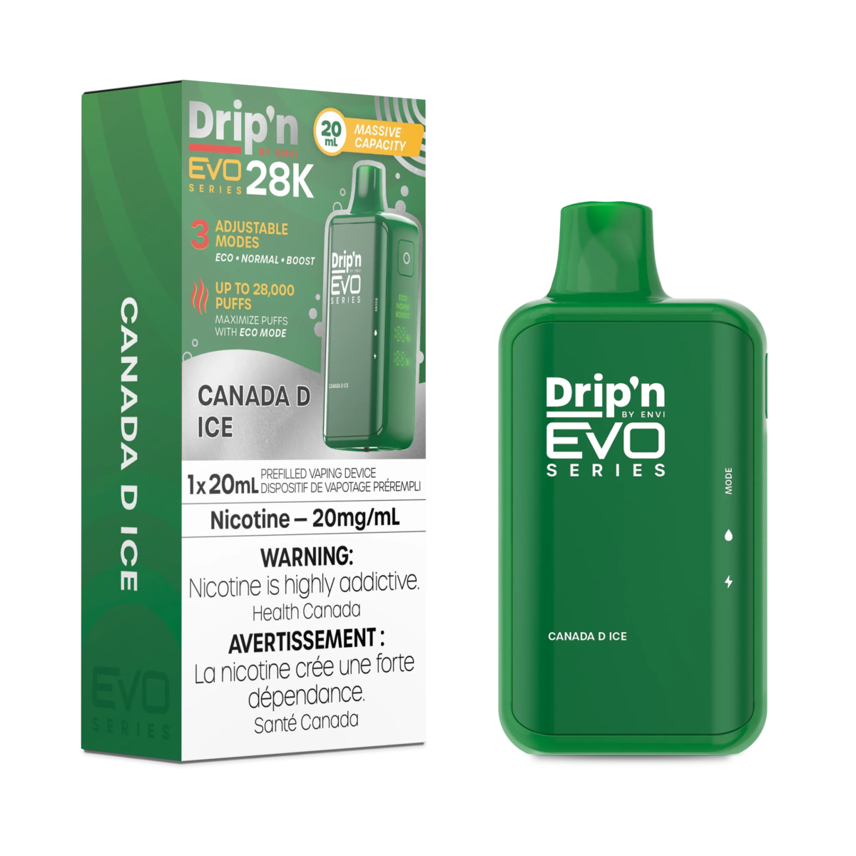 Drip'n by ENVI EVO Series 28K Disposable - Canada D Ice 20mg