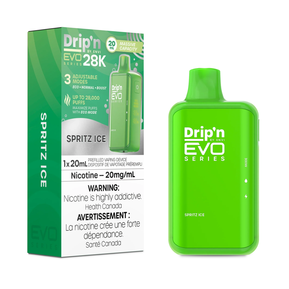 Drip'n by ENVI EVO Series 28K Disposable - Spritz Ice 20mg