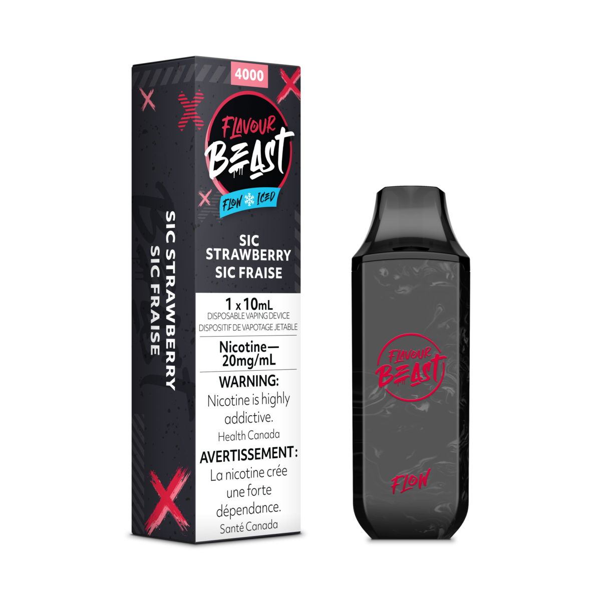 Flavour Beast Flow Rechargeable Disposable 4000 Puffs - Sic Strawberry Iced