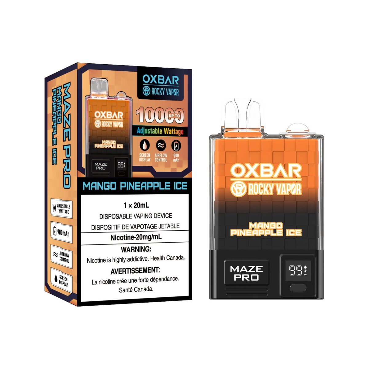 Oxbar Maze Pro - Mango Pineapple Ice - 10000 Puffs