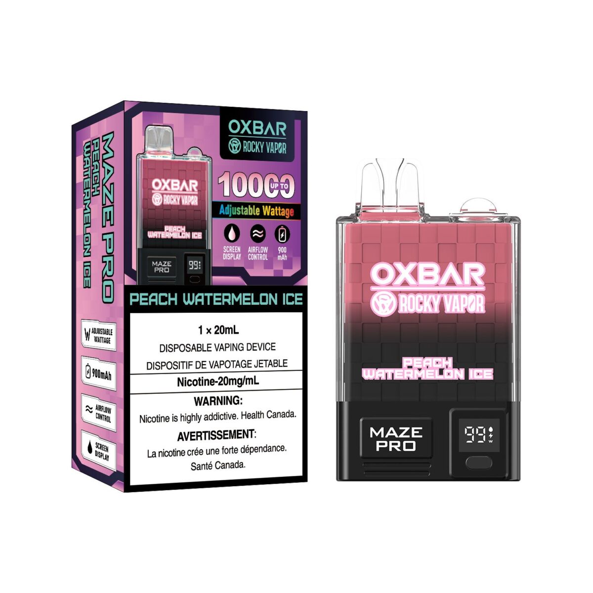 Oxbar Maze Pro - Peach Watermelon Ice - 10000 Puffs