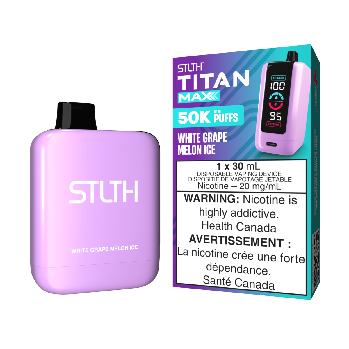 STLTHTITANMAX DEVICE KITPACKAGE WHITEGRAPEMELONICE