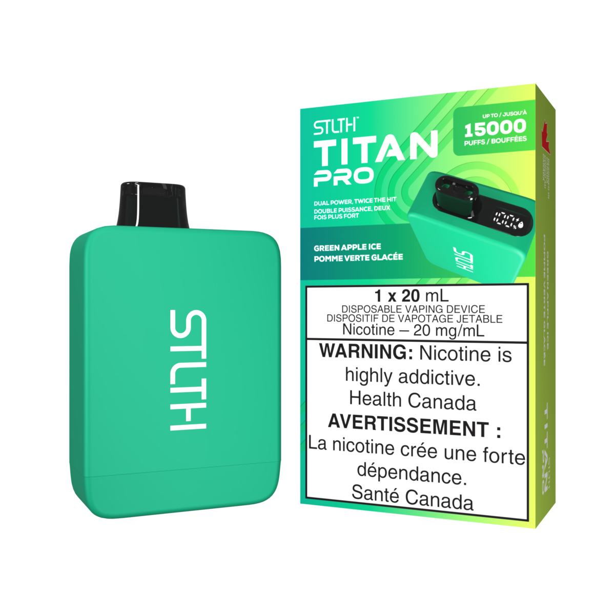 STLTH Titan Pro Disposable - Green Apple Ice 20mg