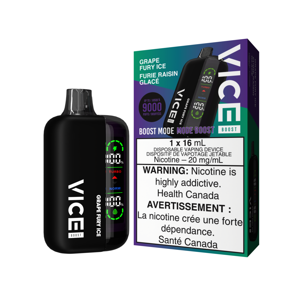 Vice Boost Disposable - Grape Fury Ice 20mg