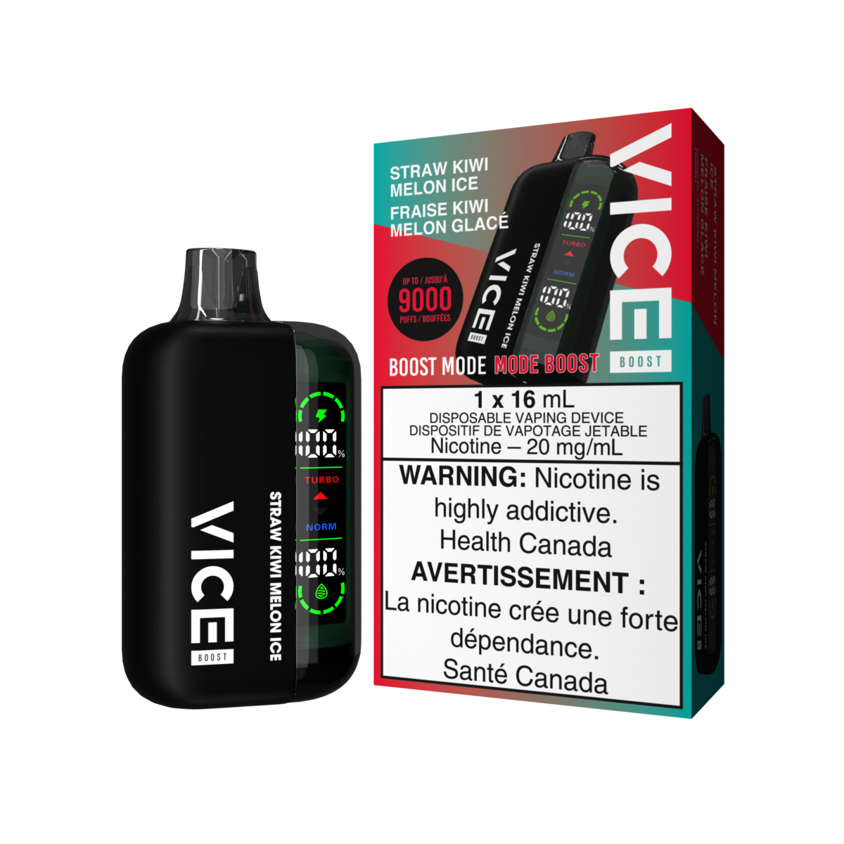 Vice Boost Disposable - Straw Kiwi Melon Ice 20mg