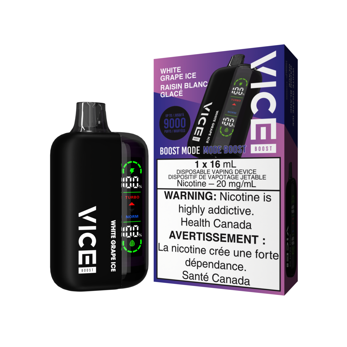 Vice Boost Disposable - White Grape Ice 20mg