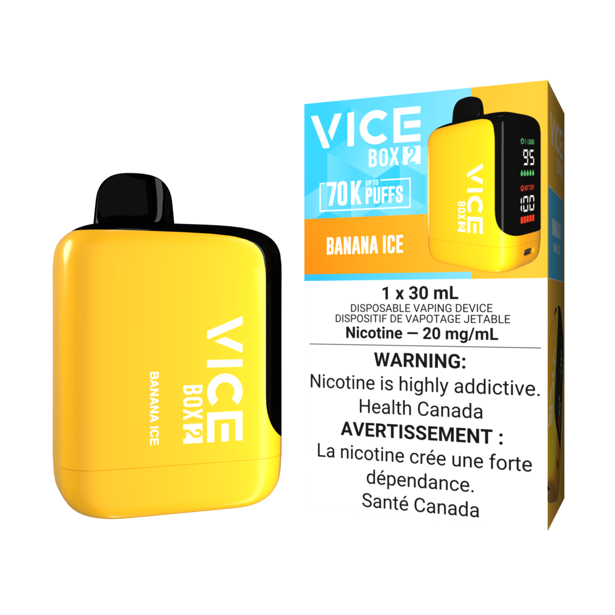 Vice Box 2 Disposable - Banana Ice 20mg
