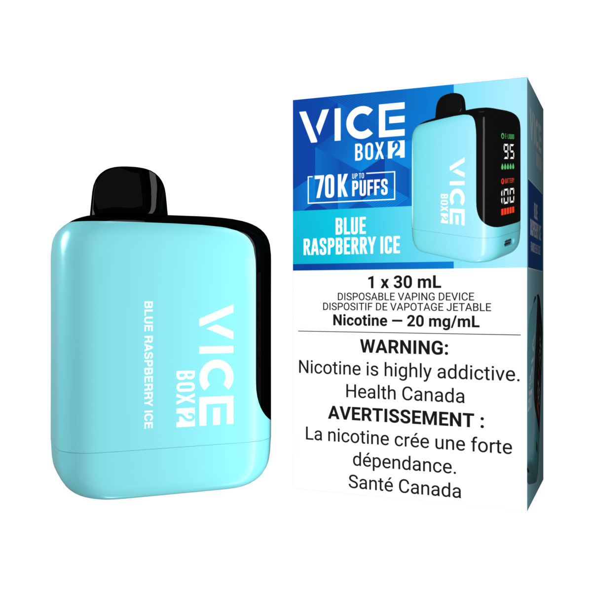 Vice Box 2 Disposable - Blue Raspberry Ice 20mg
