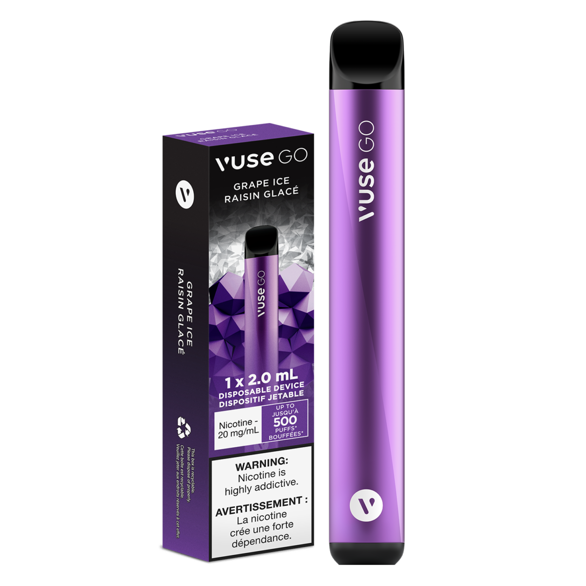 VUSE Disposable Vape - VUSE GO Disposable - Grape Ice