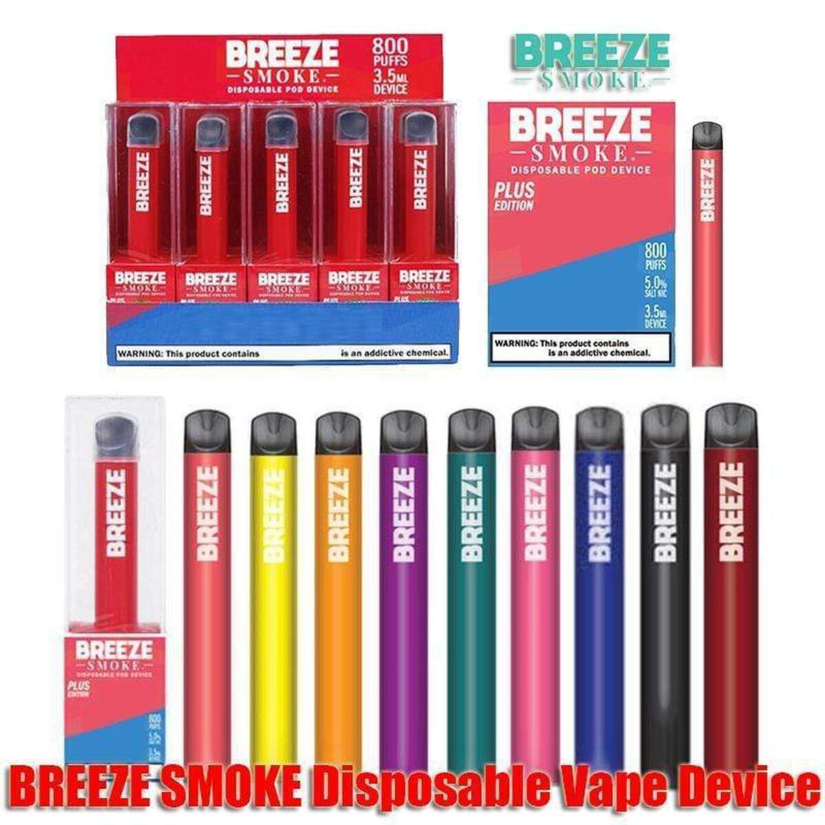 Breeze Plus Disposable Vape Pen - 800 Puffs - 50 MG