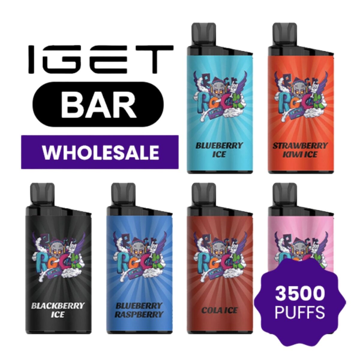 IGET BAR 3500 BULK PACK OF 100 ($29.99 EACH)