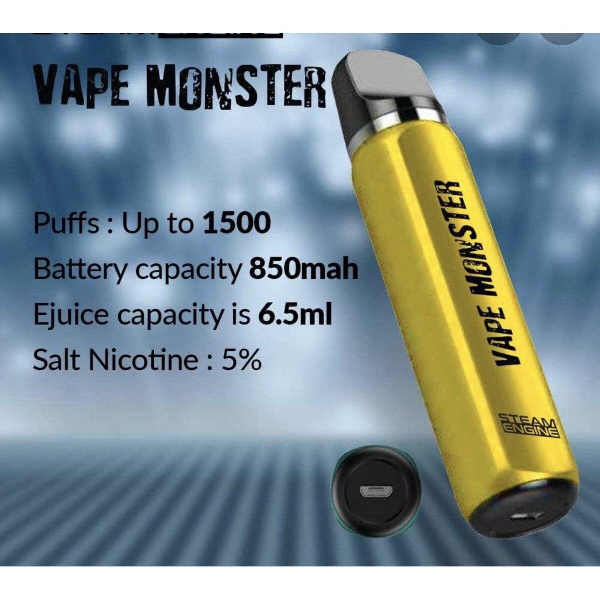 Vape Monster Disposable By Steam Engine 2000 Puffs - 50 MG
